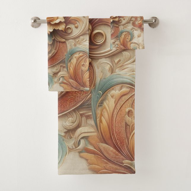 Moda, elegancia Cremas y textura floral de cuero (In situ)