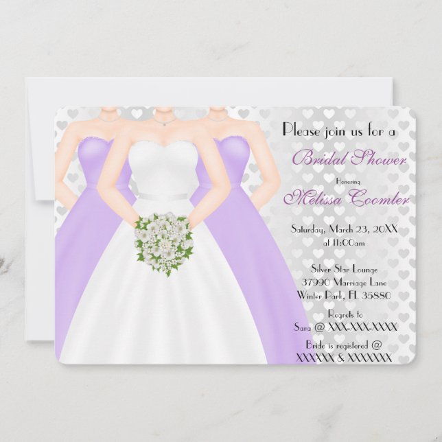 Moda Elegante Día Moderno Invitación a la Ducha Br (Anverso)