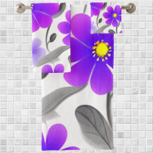 Moda Elegante Floral Purple