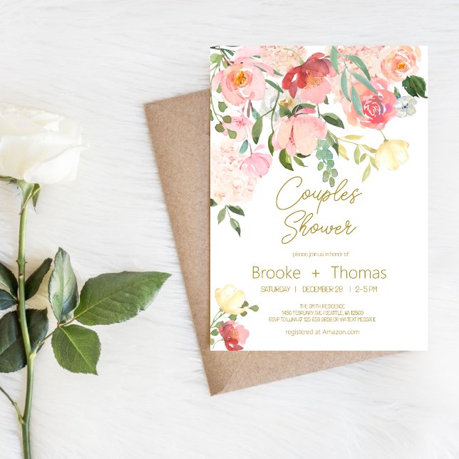 Moda Elegante Invitación a la ducha de parejas (Subido por el creador)