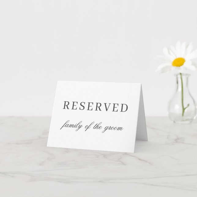 Moda elegante mesa de bodas con tarjeta reservada (Planta pequeña)
