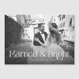 Moda Elegante Navidades Casados Foto Tarjeta Magné