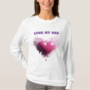 Moda en rosa: camiseta de impresión cardíaca