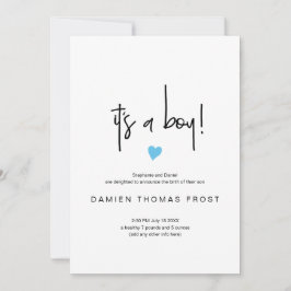 Moda es el anuncio de un bebé de corazón azul