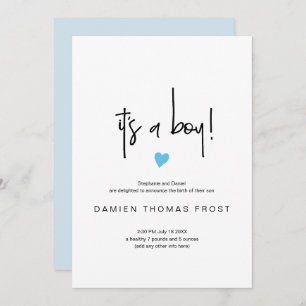 Moda es el anuncio de un bebé de corazón azul