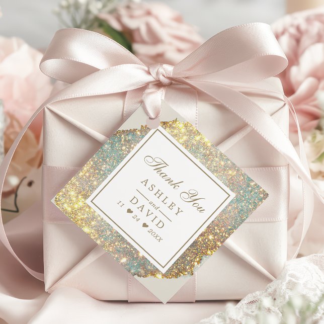 Moda Etiqueta de favor de Purpurina holográfico ir (Subido por el creador)