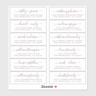 Moda Etiquetas de la dirección de invitado del Bod