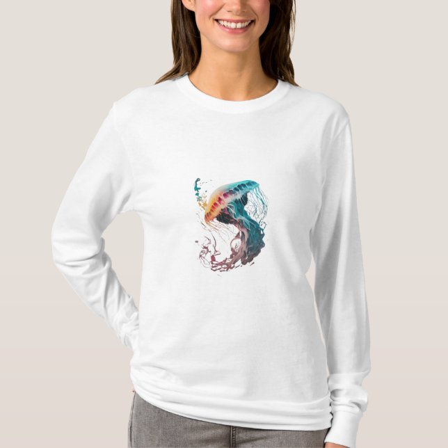 Moda, exposición artística y moderna de camisetas (Anverso)