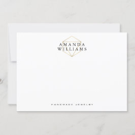Moda Faux Gold Gemstone Jewelry Tarjeta de nota pl