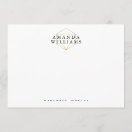 Moda Faux Gold Gemstone Jewelry Tarjeta de nota pl