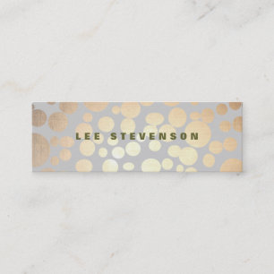 Moda Faux Gold Leaf Circle Pattern Tarjeta de nego
