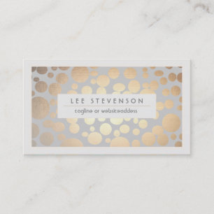 Moda Faux Gold Leaf Circle Pattern Tarjeta de nego