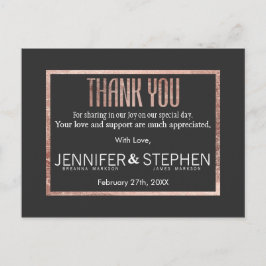 Moda Faux Rosa Gold Gracias Postales