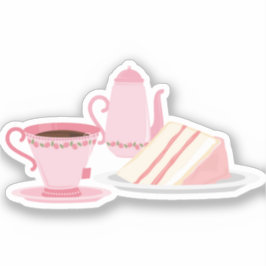 Moda fina Té Rosa Set Pegatina Temático