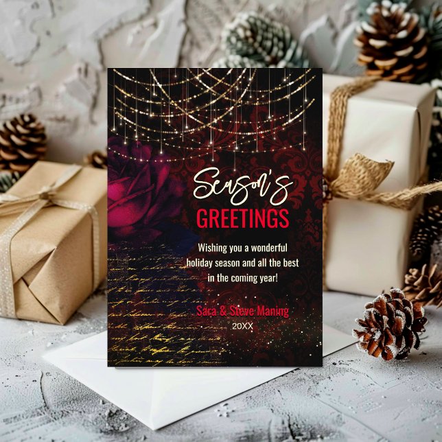 Moda flor roja luces de fiesta Navidades año nuevo (Subido por el creador)