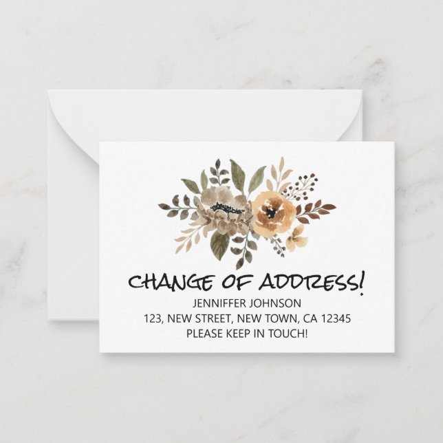 Moda Flora Cambio De Tarjeta De Invitación De Dire (Anverso)