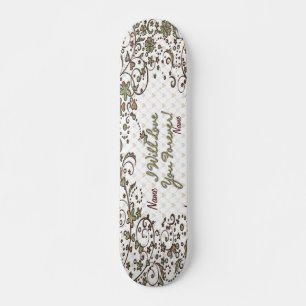 Moda floral 11 Skateboard