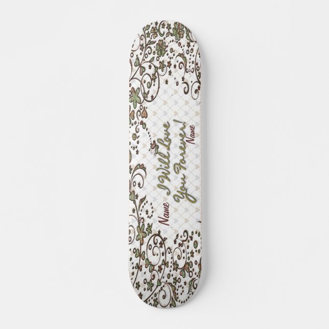 Moda floral 11 Skateboard (Anverso )
