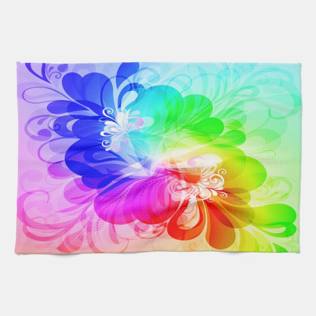 Moda floral 5 toalla de cocina (Horizontal)