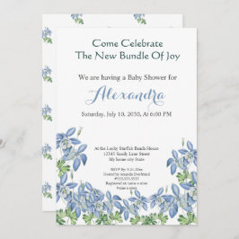 Moda Floral Columbine Blue Boy Baby Shower