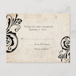Moda floral de color negro Vintage RSVP
