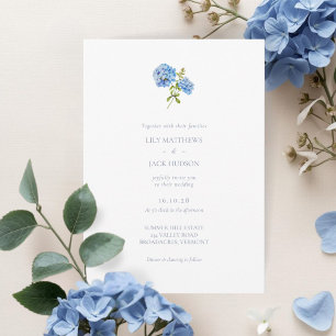 Moda Floral Hydrangea Invitación a matrimonio no f