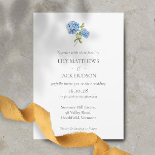 Moda Floral Hydrangea Invitación a matrimonio no f