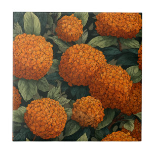Moda Floral Hydrangeas Baldosas cerámicas