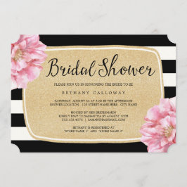 Moda floral Invitación a ducha de novia / Champagn