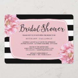 Moda floral Invitación a ducha de novia / rosa