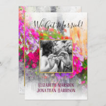 Moda floral recepción de Invitación casada