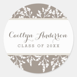 Moda floral Sello para sobres de posgrado personal