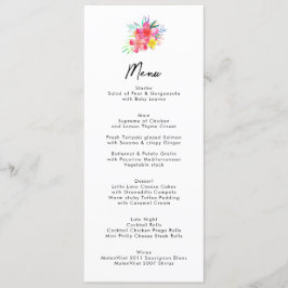Moda Floral Tropical Garden Wedding Menu