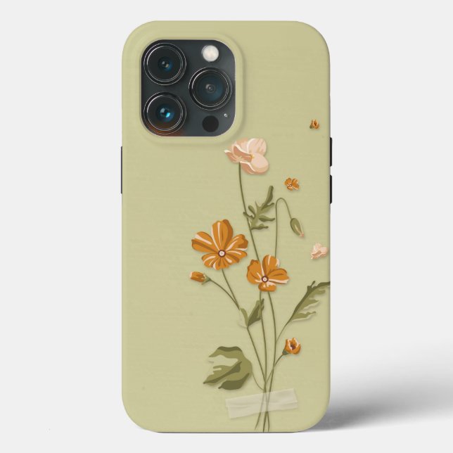 moda floreciente Funda floral-estuche para iPhone  (Reverso )