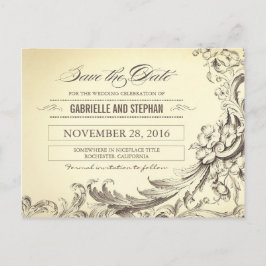 Moda florecimiento vintage guardar las postales de