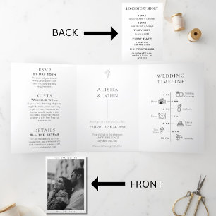 Moda foto francesa en una invitación a la boda