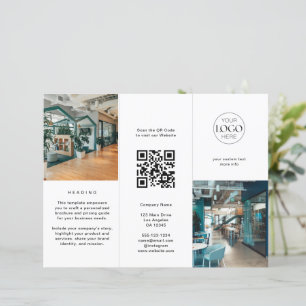 Moda fotográfica de logotipo empresarial Folleto d