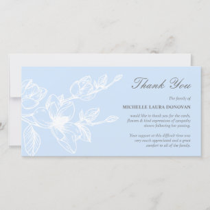 Moda Funeral Gracias Nota Magnolia azul