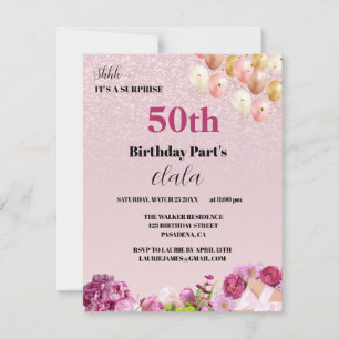 Moda Girly 50.ª sorpresiva invitación a la fiesta