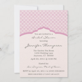 Moda glamurosa Invitación a ducha de novia, rosa
