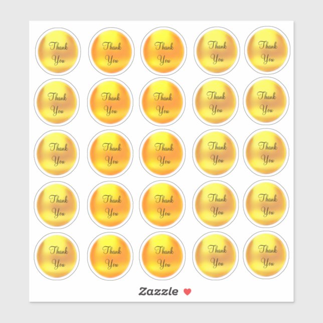 Moda Gold Dot Gracias Pegatina Set (Hoja)