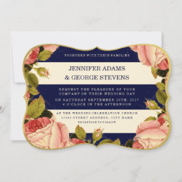 MODA GOLD FAUX | INVITACIÓN DE BODA ROSA