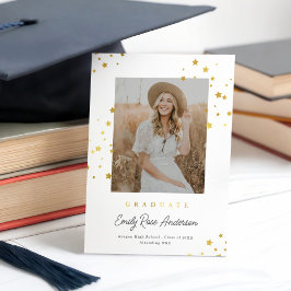 Moda Gold Stars Whats Invitación de Graduación de