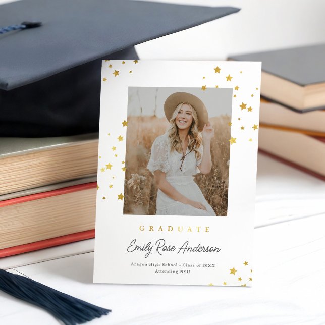 Moda Gold Stars Whats Invitación de Graduación de  (Subido por el creador)