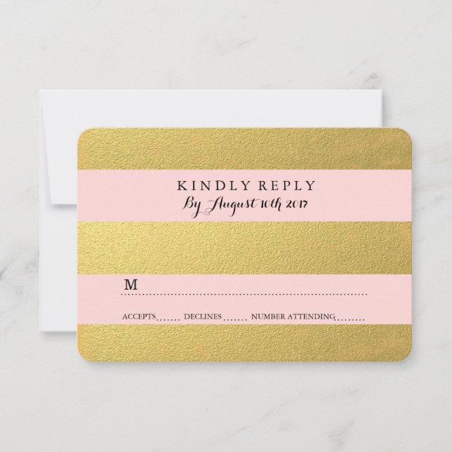 MODA GOLD | TARJETAS RSVP DE PINK (Anverso)