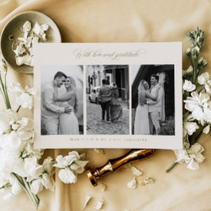 Moda Gracias Boda Tarjeta de Nota Personalizado de