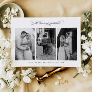 Moda Gracias Boda Tarjeta de Nota Personalizado de