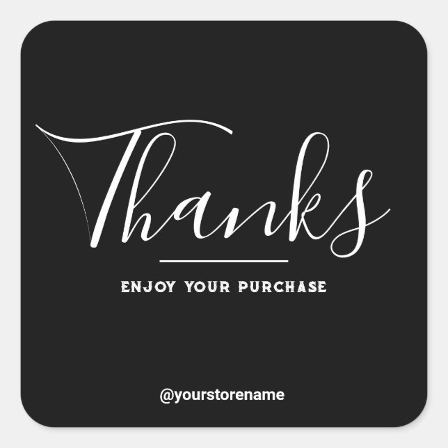 Moda Gracias por su Pegatina de compras (Anverso)