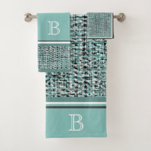 Moda Gris Seafoam Blue Green Boucle Pattern Person