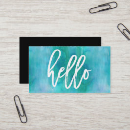 Moda Hello Aqua Watercolor | Tarjeta de visita